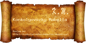 Konkolyovszky Mabella névjegykártya